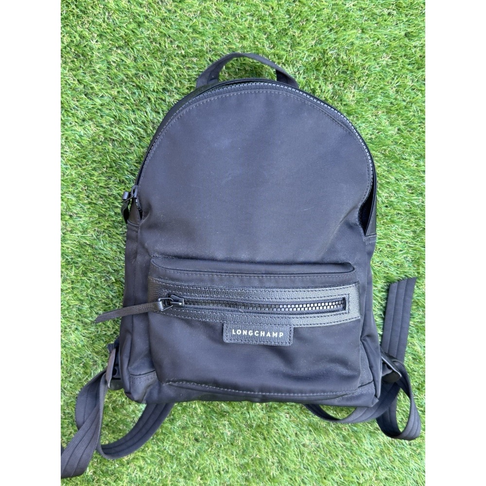 Longchamp - women's Backpack Le Pliage Neo black nylon leather trim Bag